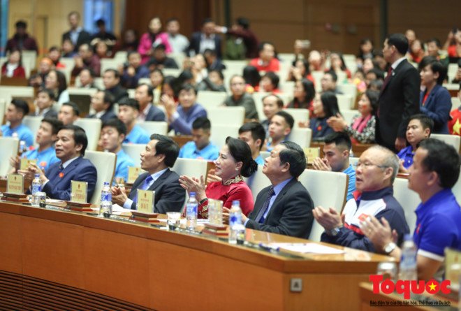 Chủ tịch Quốc hội Nguyễn Thị Kim Ngân gặp gỡ đội tuyển U23 Việt Nam