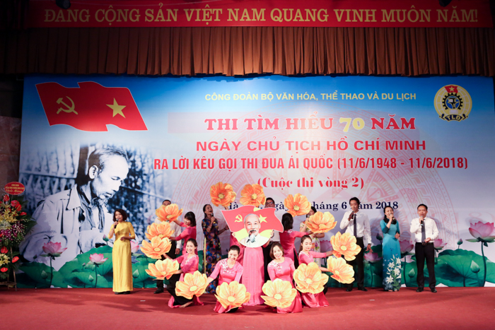 Những hình ảnh trong cuộc thi Tìm hiểu 70 năm ngày Chủ tịch Hồ Chí Minh kêu gọi thi đua ái quốc