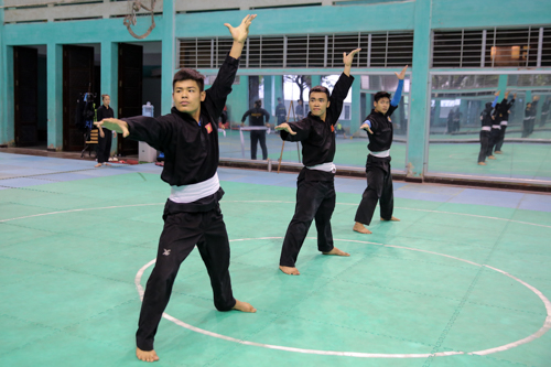Hình ảnh các VĐV Pencak silat nỗ lực tập luyện trước ngày ASIAD 2018 khởi tranh