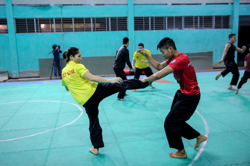 Hình ảnh các VĐV Pencak silat nỗ lực tập luyện trước ngày ASIAD 2018 khởi tranh