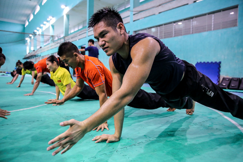Hình ảnh các VĐV Pencak silat nỗ lực tập luyện trước ngày ASIAD 2018 khởi tranh