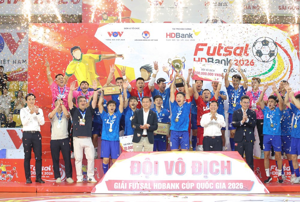 Thái Sơn Bắc hoàn tất cú đúp danh hiệu Futsal quốc gia 2026 - ảnh 1