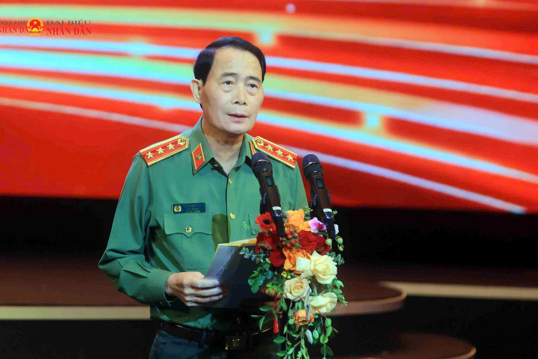 Thứ trưởng Bộ Công an, Thượng tướng Lê Quốc Hùng - Chủ tịch Liên hoan phát biểu