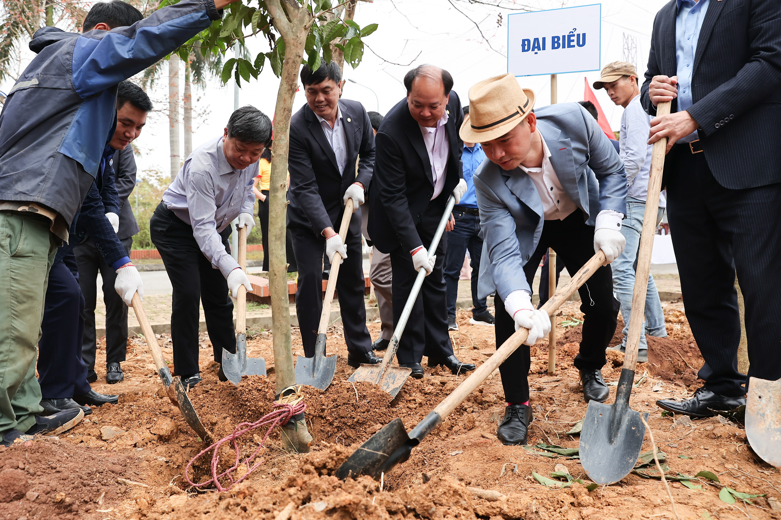 Thanh niên hăng hái trồng cây hưởng ứng kỷ niệm 90 năm ngày thành lập Đoàn TNCS Hồ Chí Minh - Ảnh 7.