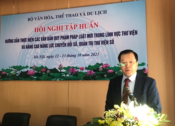 Khai mạc Hội nghị tập huấn trực tuyến “Triển khai các văn bản quy phạm pháp luật mới trong lĩnh vực thư viện” - Ảnh 1.