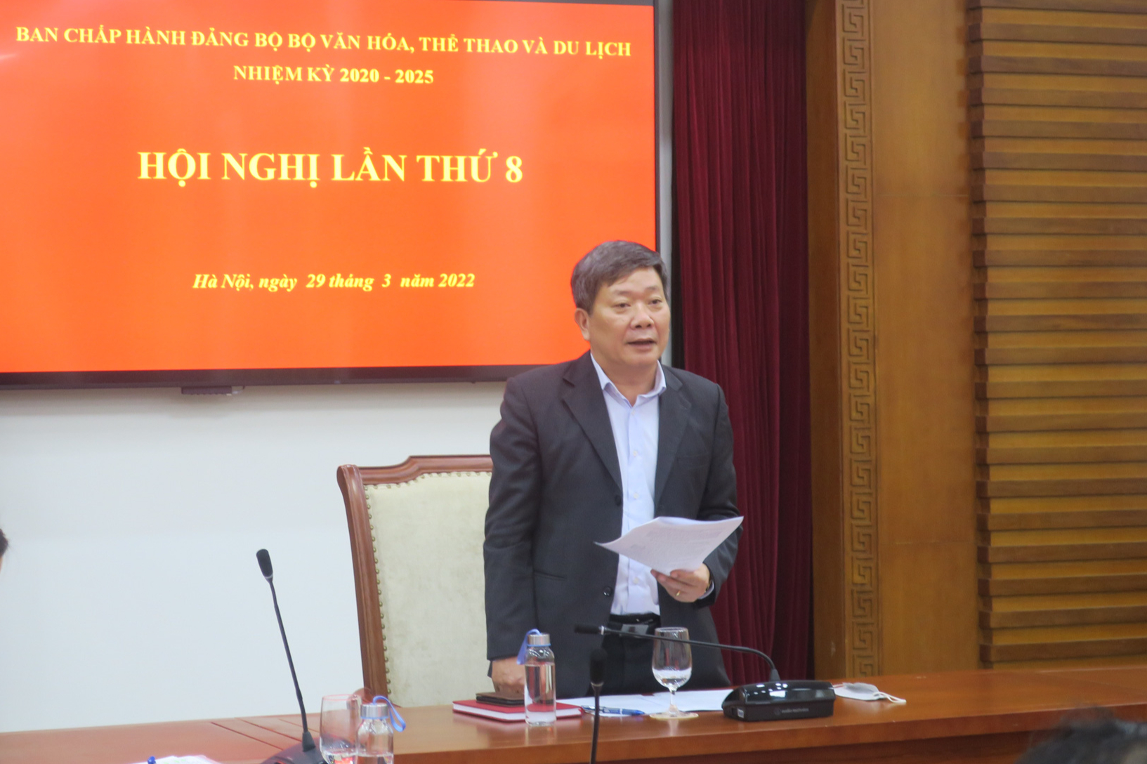 Hội nghị Ban chấp hành Đảng bộ Bộ VHTTDL lần thứ 8 - Ảnh 1.