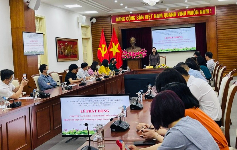 Phát động cuộc thi "Sáng kiến, mô hình phổ biến, giáo dục pháp luật hiệu quả thông qua hoạt động văn hóa ở cơ sở" - Ảnh 2.