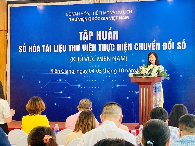 Tập huấn “Số hóa tài liệu thư viện thực hiện chuyển đổi số” tại tỉnh Kiên Giang - Ảnh 1.