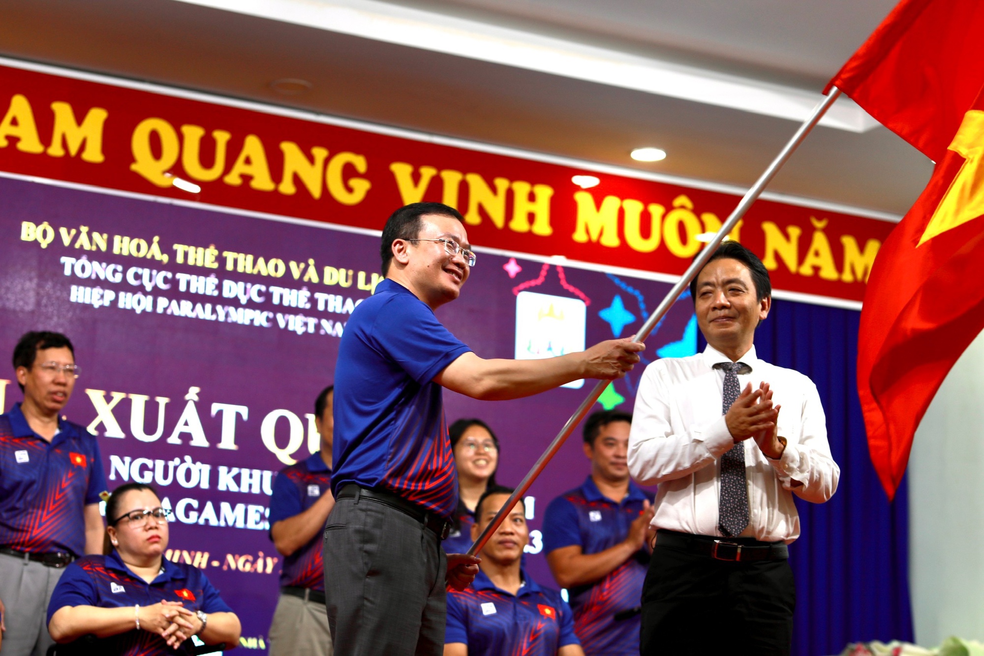 Thứ trưởng Hoàng Đạo Cương kỳ vọng các VĐV NKT Việt Nam sẽ tiếp tục truyền tải hình ảnh về đất nước, con người Việt Nam tới bạn bè quốc tế - Ảnh 1.