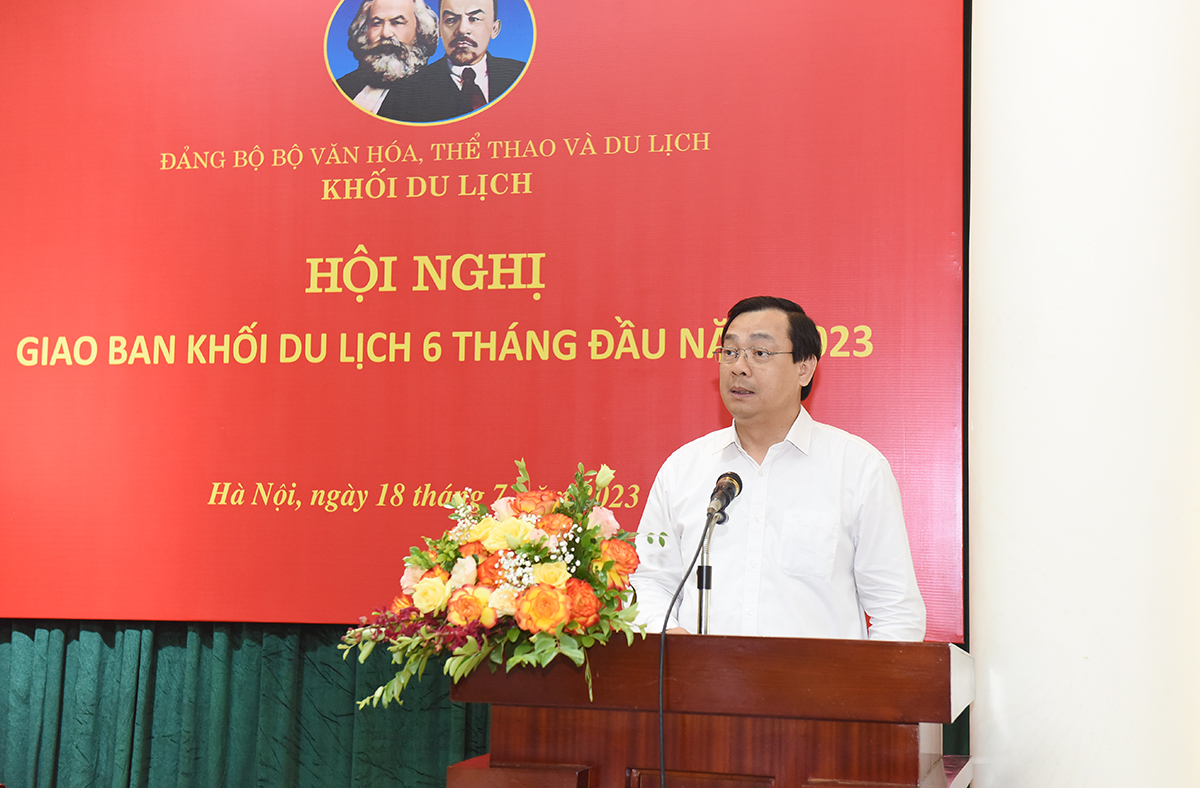 Hội nghị giao ban Đảng bộ Khối Du lịch 6 tháng đầu năm 2023 - Ảnh 1.
