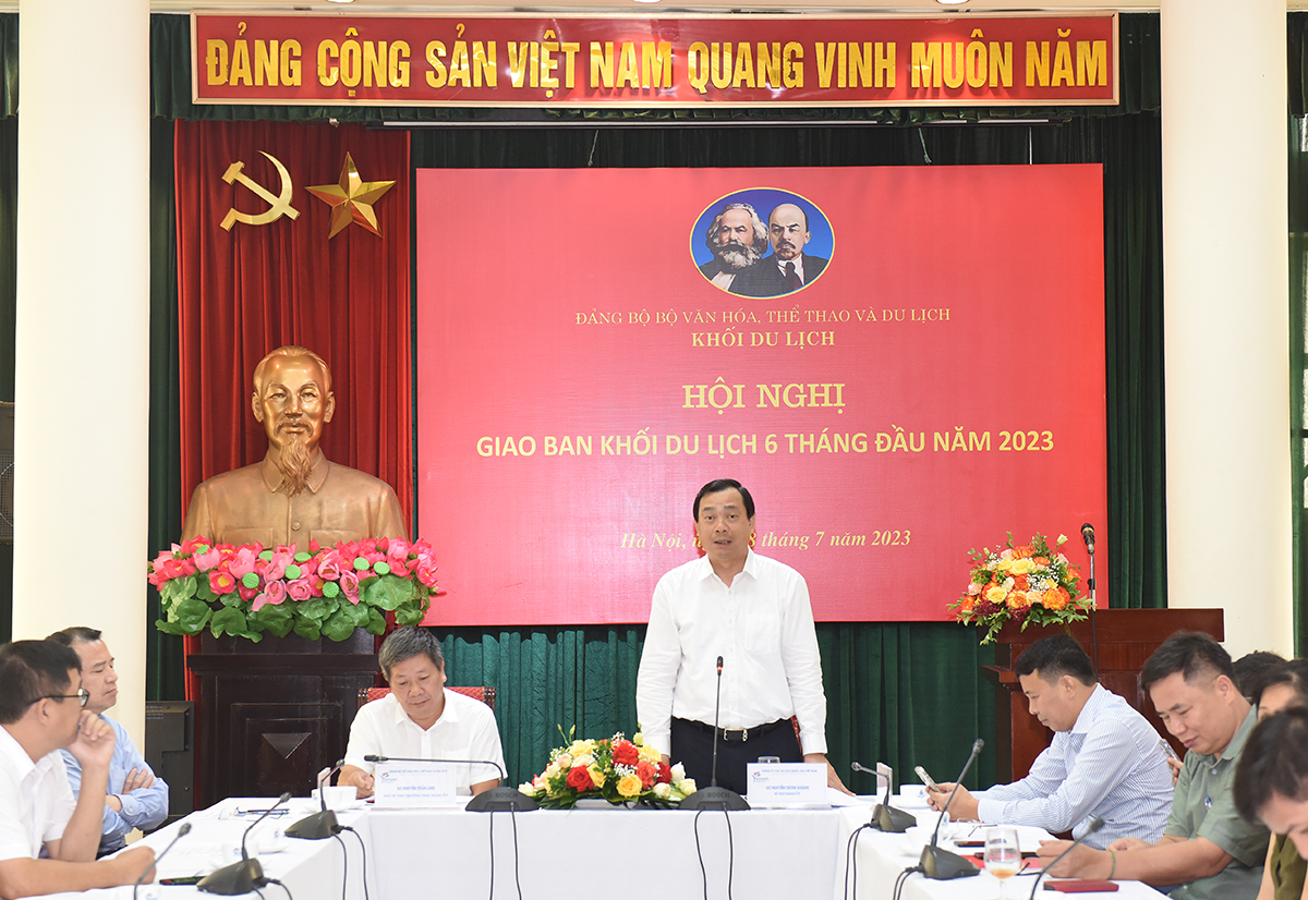 Hội nghị giao ban Đảng bộ Khối Du lịch 6 tháng đầu năm 2023 - Ảnh 4.