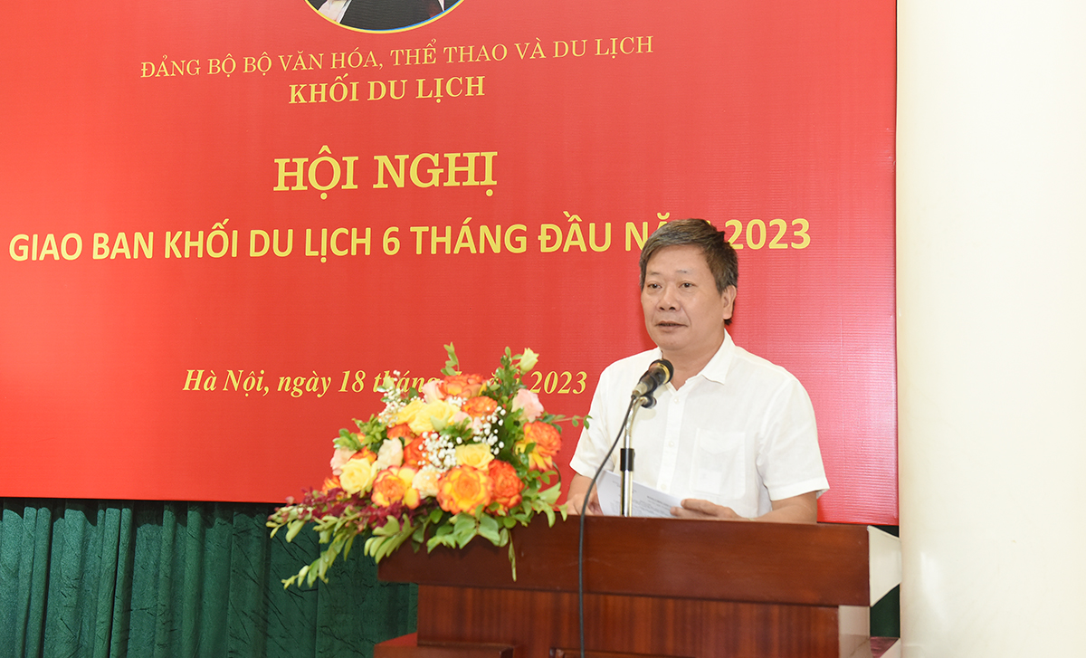 Hội nghị giao ban Đảng bộ Khối Du lịch 6 tháng đầu năm 2023 - Ảnh 3.