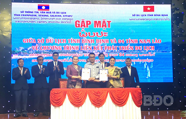Ngành du lịch Bình Ðịnh và 4 tỉnh Nam Lào: Tích cực kết nối, hợp tác phát triển - Ảnh 1.
