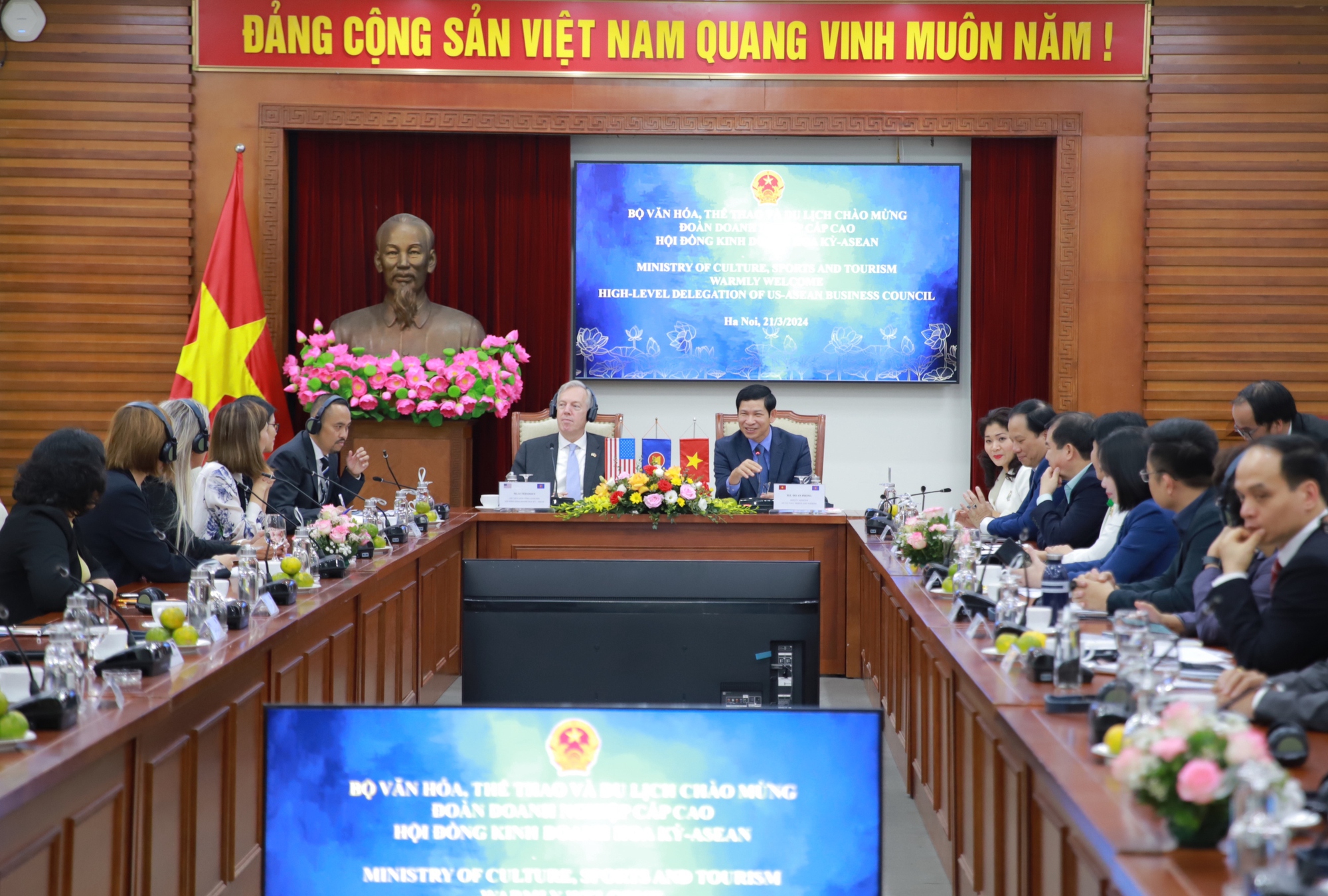 Thứ trưởng Hồ An Phong tiếp Đoàn Doanh nghiệp Cấp cao Hội đồng Kinh doanh Hoa Kỳ-ASEAN - Ảnh 1.