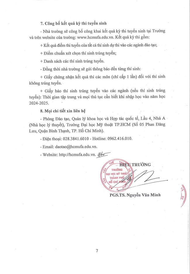 Trường Đại học Mỹ thuật Thành phố Hồ Chí Minh thông báo tuyển sinh hệ Đại học Chính quy năm 2024 - Ảnh 8.
