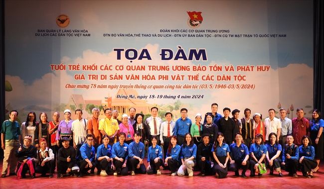 Đoàn Thanh niên Bộ VHTTDL phối hợp, tổ chức Tọa đàm "Tuổi trẻ Khối các Cơ quan Trung ương bảo tồn và phát huy các giá trị di sản văn hóa phi vật thể các dân tộc" - Ảnh 3.