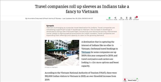 Việt Nam là điểm đến 'có một không hai' thu hút du khách Ấn Độ - Ảnh 1.