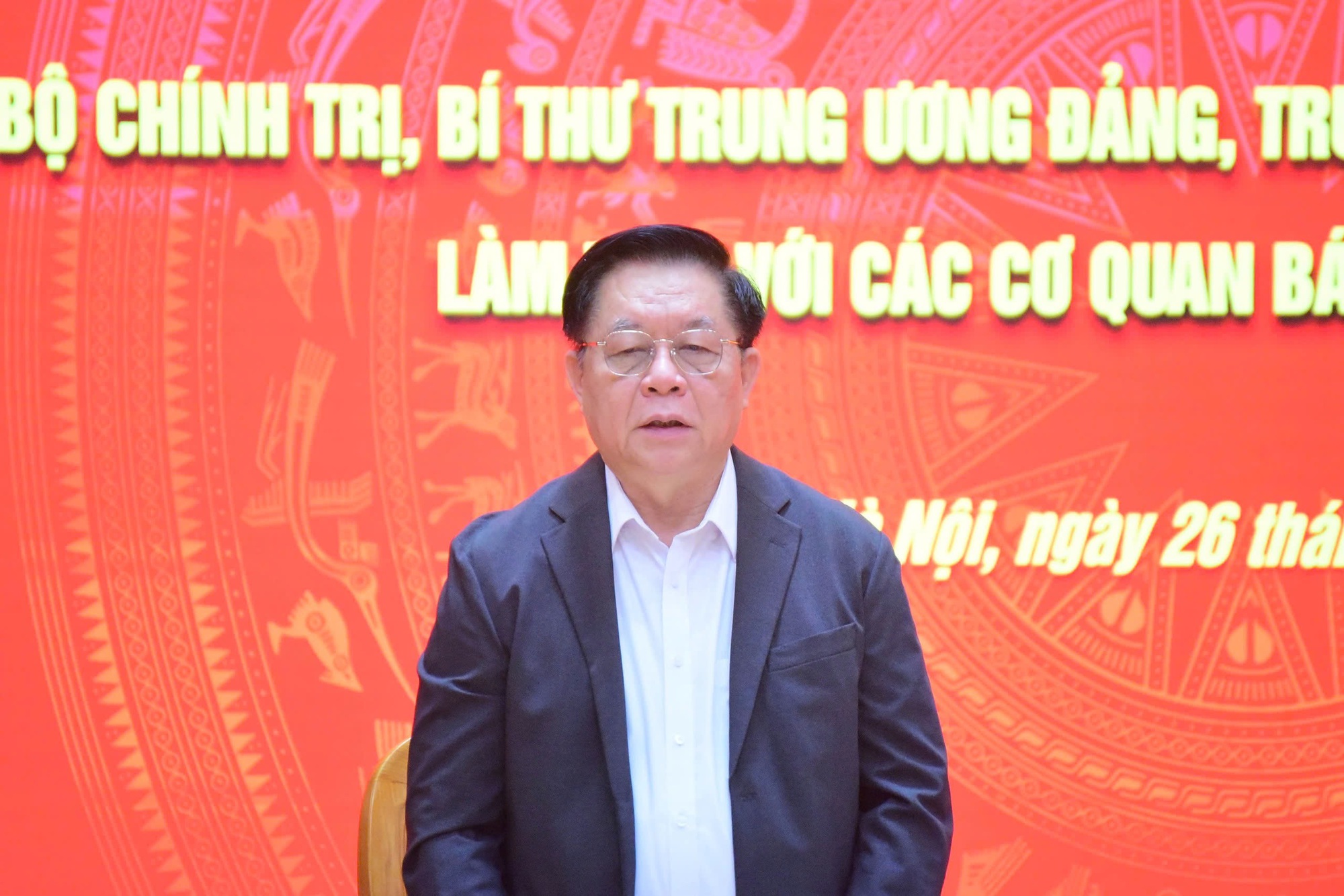 Trưởng ban Tuyên giáo và Dân vận Trung ương làm việc với các cơ quan báo chí chính trị chủ lực - Ảnh 2.