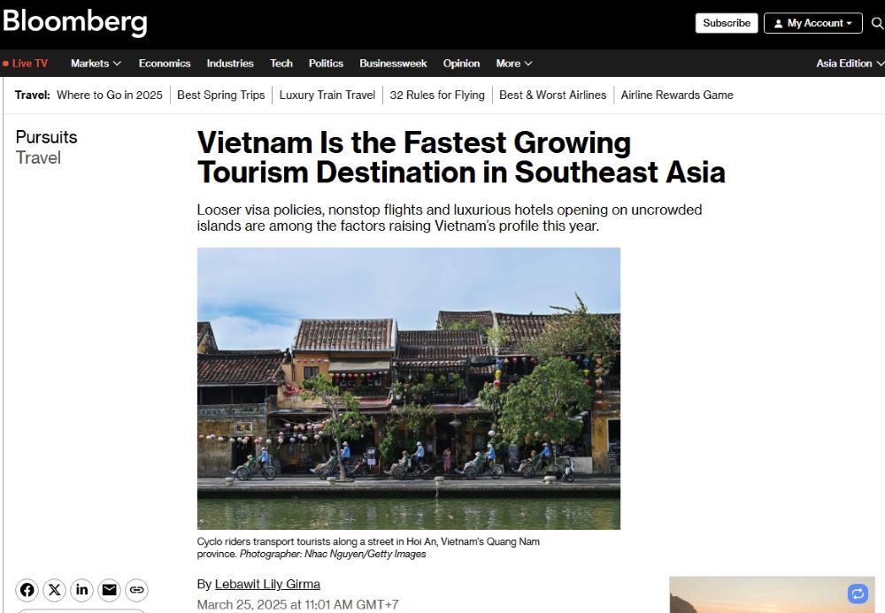 Bloomberg nêu các yếu tố đưa Việt Nam là điểm đến phục hồi nhanh nhất Đông Nam Á - Ảnh 2.
