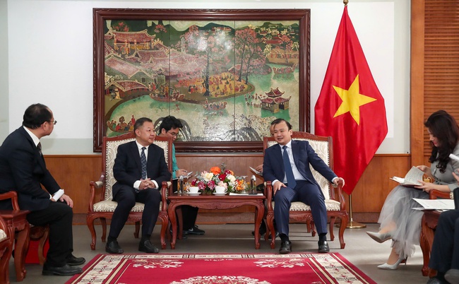 Thứ trưởng Thường trực Lê Hải Bình tiếp Tổng Giám đốc Đài Phát thanh và Truyền hình Trung ương Trung Quốc khu vực Châu Á - Thái Bình Dương - Ảnh 1.
