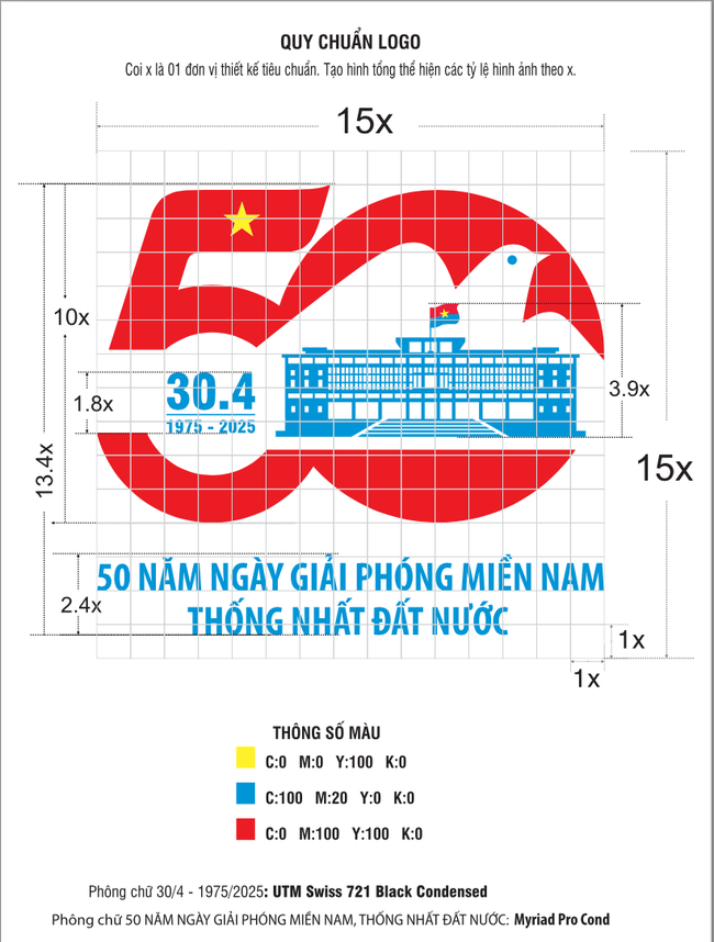 Biểu trưng (logo) tuyên truyền Kỷ niệm 50 năm Ngày Giải phóng miền Nam thống nhất đất nước - Ảnh 2.