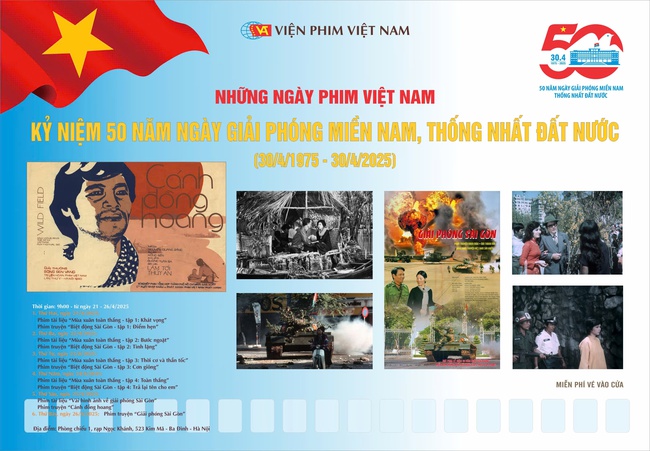 Chiếu phim miễn phí kỷ niệm 50 năm Giải phóng miền Nam - Ảnh 1.
