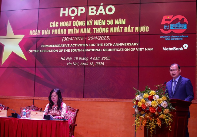 Họp báo trong nước và quốc tế về các hoạt động kỷ niệm 50 năm Ngày Giải phóng miền Nam, thống nhất đất nước - Ảnh 2.