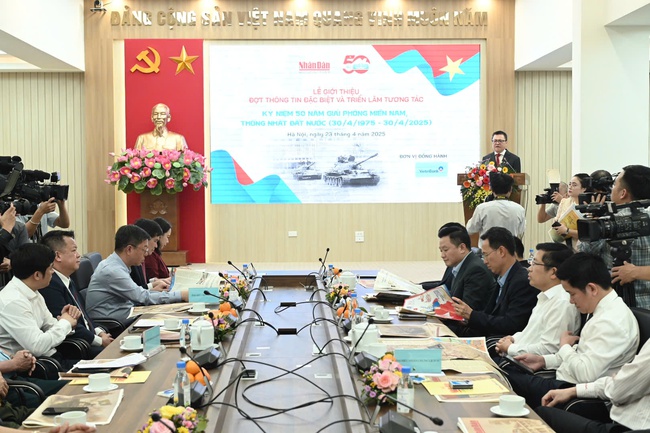 Công bố đợt truyền thông đặc biệt chào mừng 50 năm ngày Giải phóng miền nam, thống nhất đất nước của báo Nhân Dân - Ảnh 1.