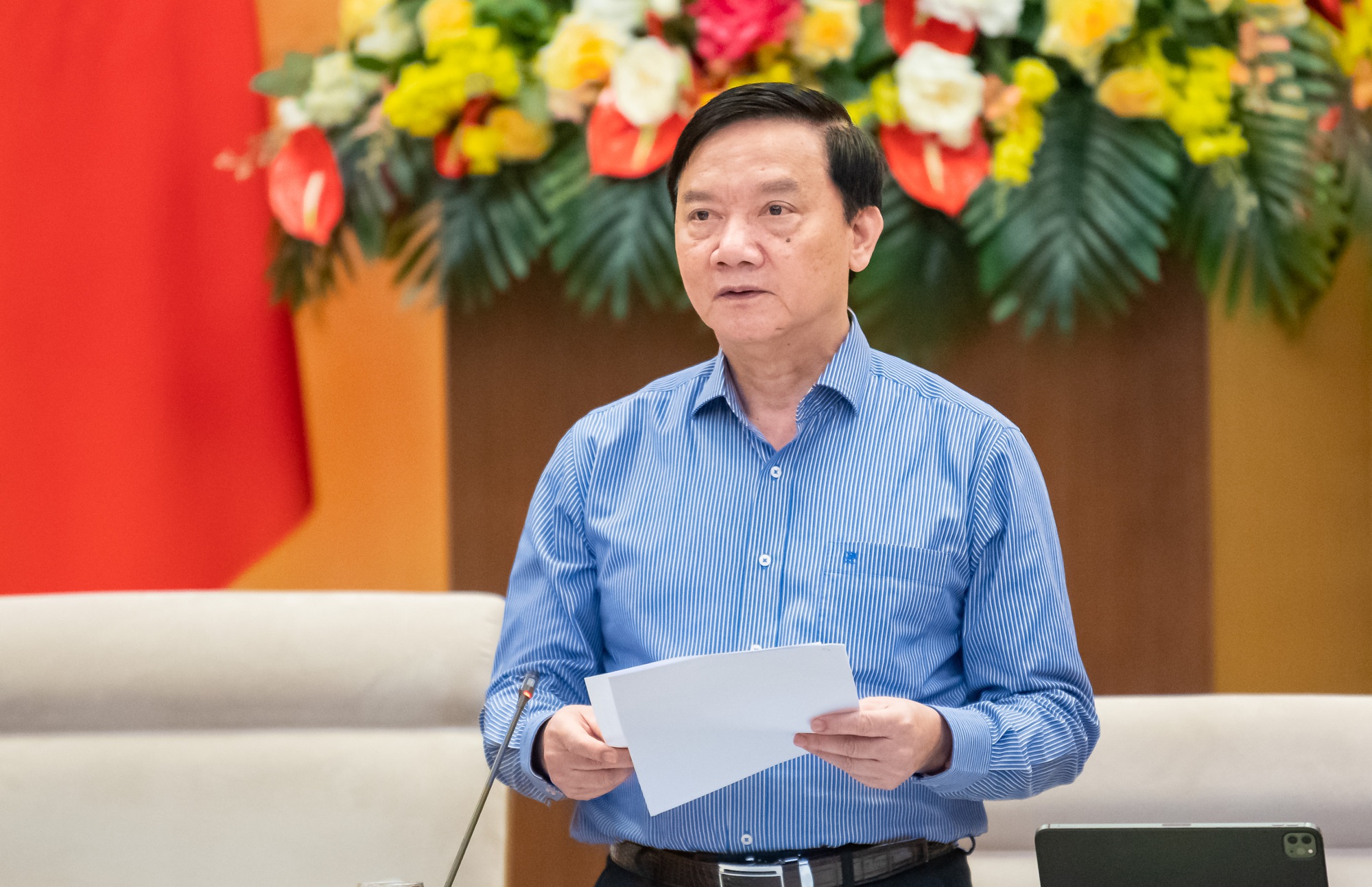 Ủy ban Thường vụ Quốc hội cho ý kiến về dự thảo Nghị quyết đào tạo các ngành, nghề chuyên môn đặc thù trong lĩnh vực nghệ thuật - Ảnh 4.