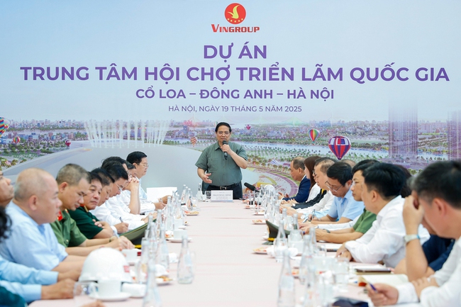 Kết luận của Thủ tướng Phạm Minh Chính tại chuyến kiểm tra tiến độ xây dựng Trung tâm Hội chợ triển lãm quốc gia - Ảnh 1.