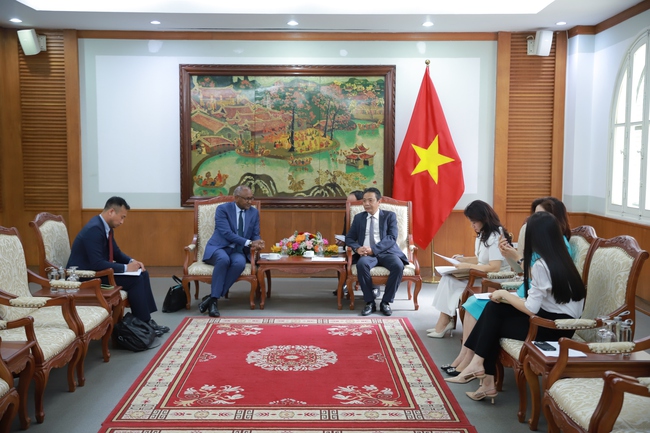 Thứ trưởng Hoàng Đạo Cương tiếp và làm việc với ứng cử viên Tổng giám đốc UNESCO - Ảnh 3.