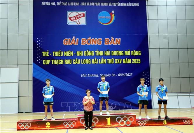 Hải Dương đoạt nhất toàn đoàn Giải bóng bàn trẻ, thiếu niên, nhi đồng mở rộng - Ảnh 2.