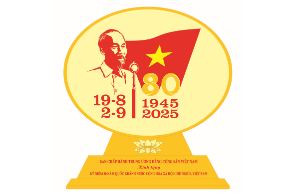 Phê duyệt mẫu biểu trưng quà tặng Kỷ niệm 80 năm Cách mạng tháng Tám thành công và Quốc khánh nước Cộng hòa xã hội chủ nghĩa Việt Nam - Ảnh 1.