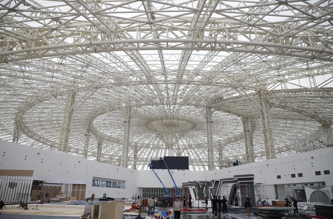 Thần tốc, quyết liệt hoàn thiện công tác chuẩn bị Triển lãm 80 năm Quốc khánh - Ảnh 1.