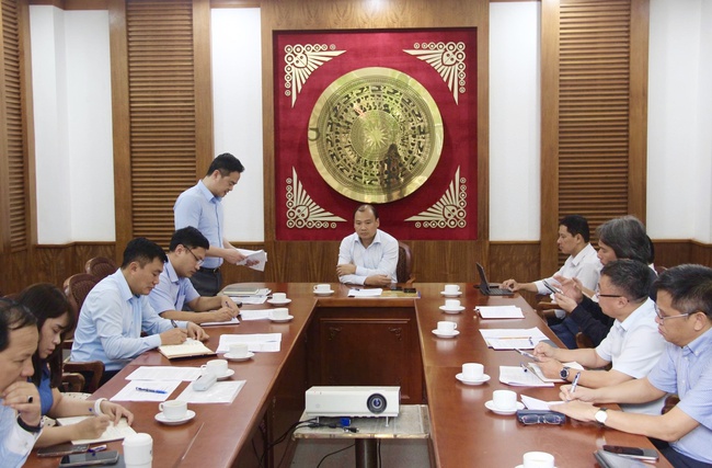 Thứ trưởng Thường trực Lê Hải Bình chủ trì cuộc họp rà soát công tác tổ chức Lễ kỷ niệm 80 năm Ngày truyền thống ngành Văn hóa - Ảnh 1.
