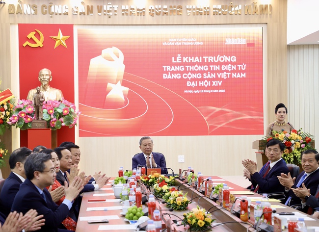 Tổng B&iacute; thư T&ocirc; L&acirc;m dự lễ ra mắt Trang th&ocirc;ng tin điện tử "Đảng Cộng sản Việt Nam - Đại hội XIV" - Ảnh 2.