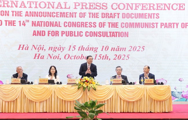 Họp báo quốc tế công bố dự thảo các Văn kiện trình Đại hội XIV của Đảng - Ảnh 1.