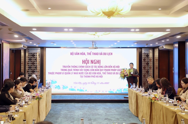 Bộ VHTTDL tổ chức Hội nghị truyền thông chính sách có tác động lớn đến xã hội trong xây dựng văn bản quy phạm pháp luật năm 2025 - Ảnh 1.