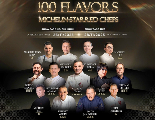 13 đầu bếp Michelin sẽ hội tụ tại Việt Nam tại sự kiện "100 Flavors - Michelin-Starred Chefs" - Ảnh 1.