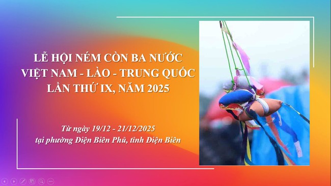 Di sản vùng biên hội tụ tại Điện Biên: Sắc màu Lễ hội Ném còn 3 nước lần thứ IX - Ảnh 1.