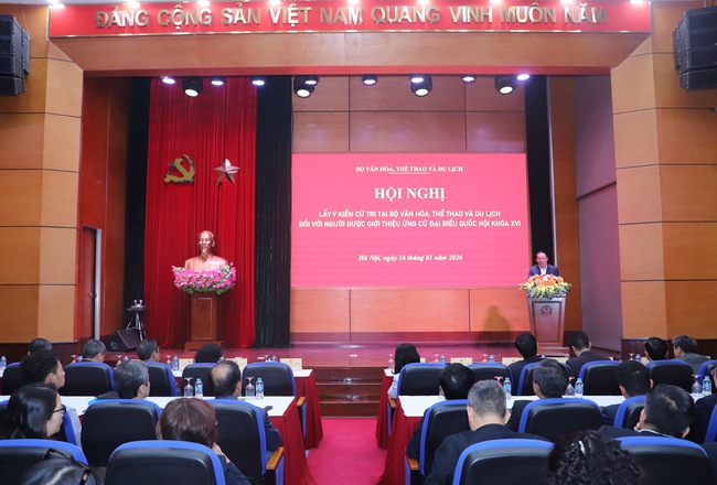 Hội nghị lấy ý kiến cử tri tại Bộ VHTTDL đối với người được giới thiệu ứng cử đại biểu Quốc hội khóa XVI - Ảnh 1.