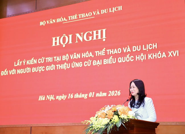 Hội nghị lấy ý kiến cử tri tại Bộ VHTTDL đối với người được giới thiệu ứng cử đại biểu Quốc hội khóa XVI - Ảnh 3.