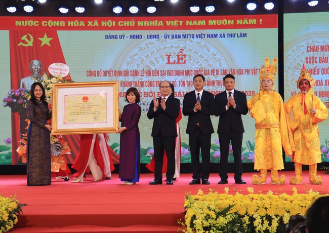 Lễ đón nhận Di sản văn hoá phi vật thể quốc gia và khai mạc Lễ hội đền Sái năm 2026 - Ảnh 1.
